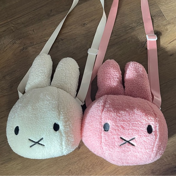 miffy Handbags - MIFFY-Brand New (NWOT) Fleece Crossbody Handbag-Your Choice White or Pink